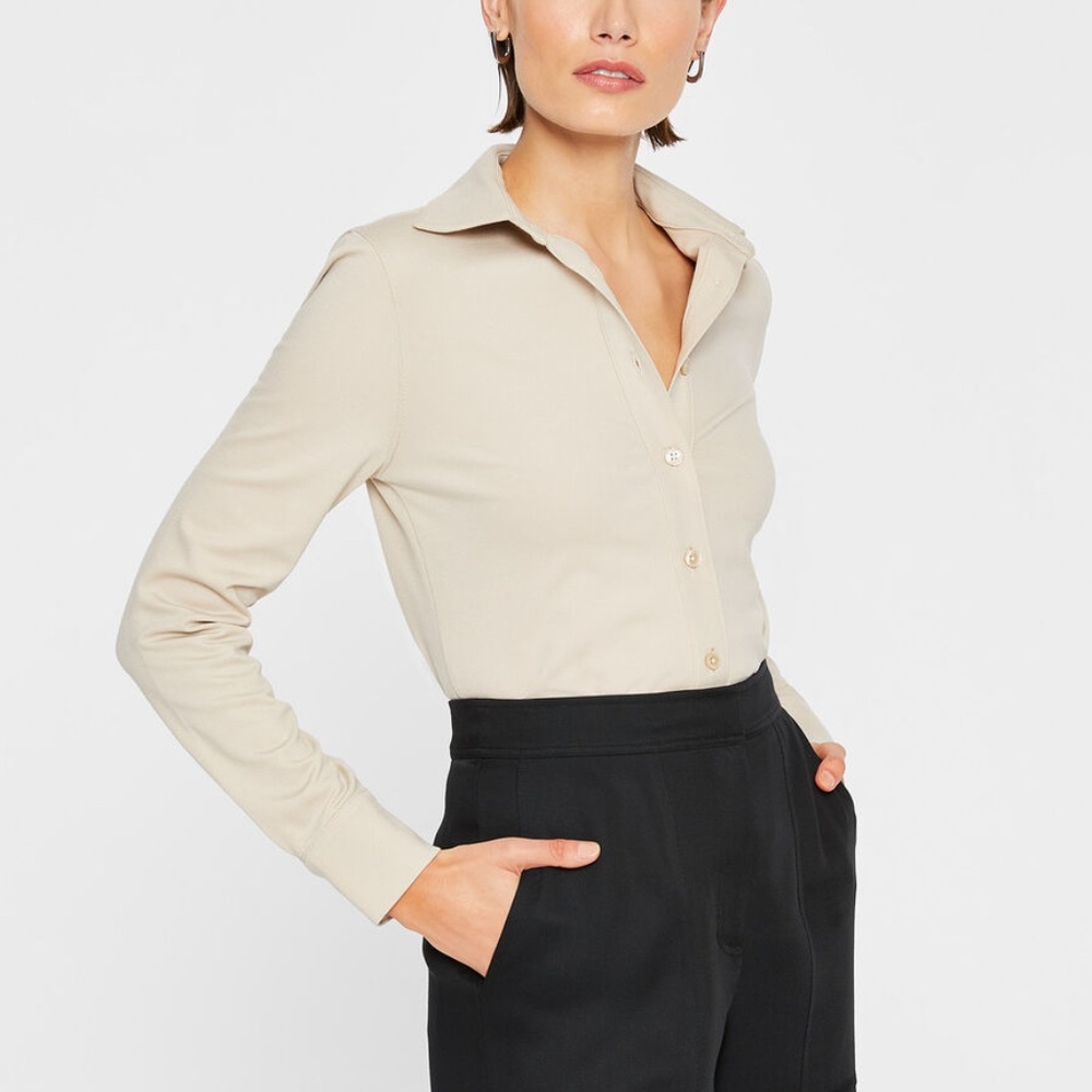 Perfect Slim Knit Shirt - New With Tags - NEVER WORN - Grey